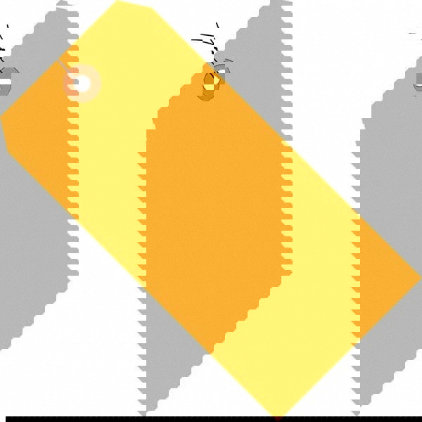 Blank Tag: 4-3/4'' High, Fluorescent Orange, Synthetic Paper